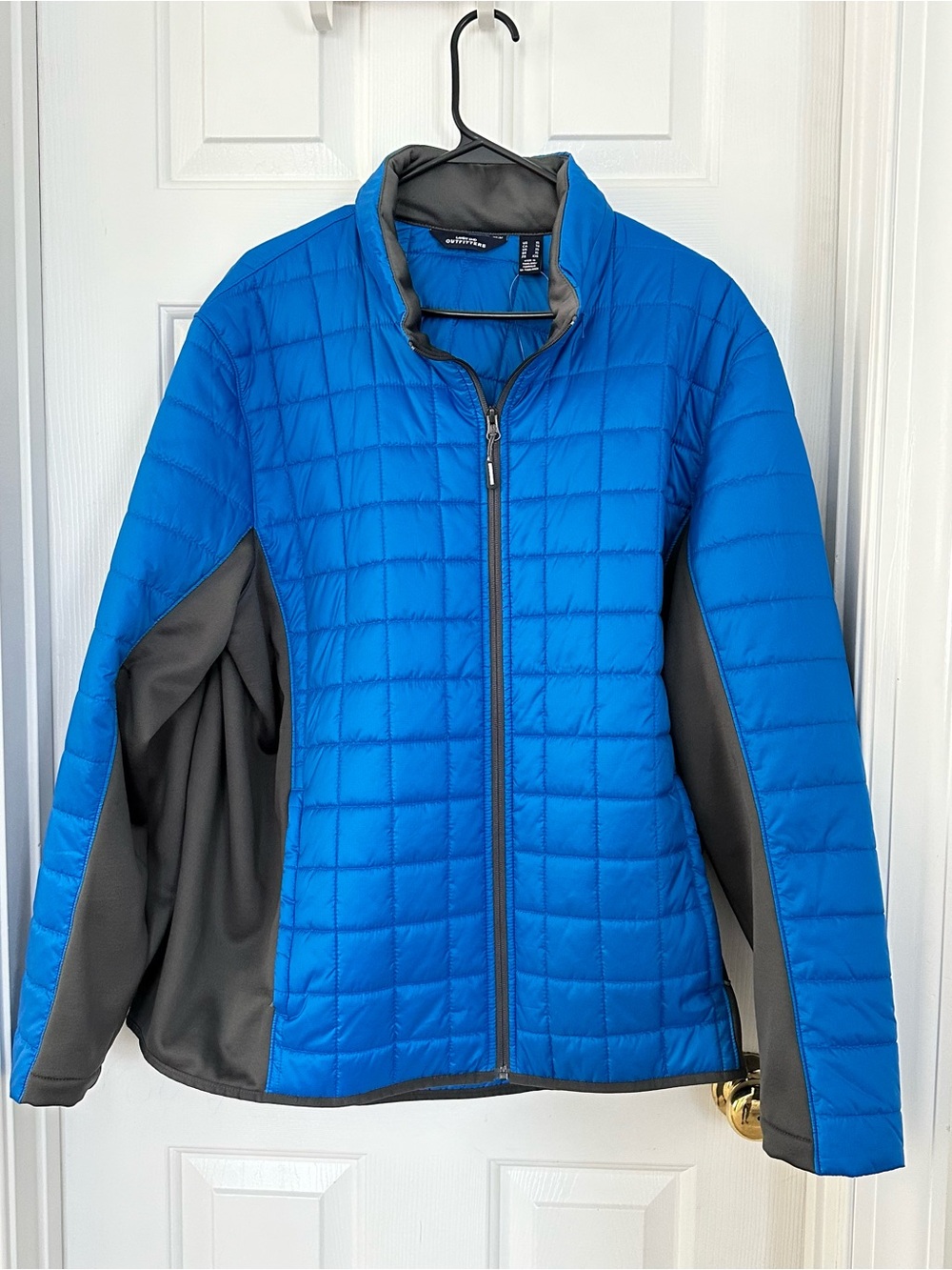 NWT Lands End Outfitters Royal Blue Hybrid Puffer Jacket Mens Size XL